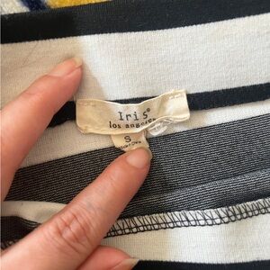 Iris Los Angeles Black and White Striped pencil skirt